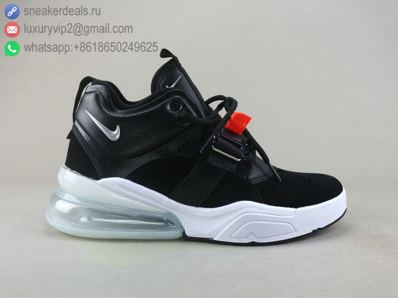 NIKE AIR FORCE 270 BLACK WHITE LEATHER UNISEX RUNNING SHOES